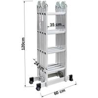 Escalera Articulada Plegable Multifunción Aluminio 4x4 Escalones 4,70m - details 4
