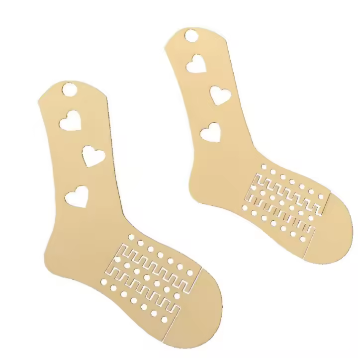 1 par de herramientas de tejer, bloqueador de calcetines de madera, molde para tejido de calcetines ajustable estirable, tabla de tejer, molde para tejer hecho a mano para principiantes - 1