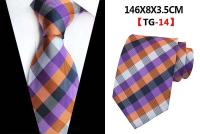 Corbata de hombre con estampado de animales pequeños de punto rojo y azul, corbata personalizada - details 6