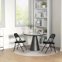 Juego de 2 Sillas Plegables Sillas Abatibles con Respaldo y Estructura de Acero para Salón Oficina Estudio 45x46x78 cm Blanco - details 16