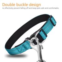 Collar Reflectante para Perros Collar de Nailon Transpirable Acolchado de Neopreno Suave Ajustable para Perros Medianos y Grandes Collar de 25-60cm - details 3