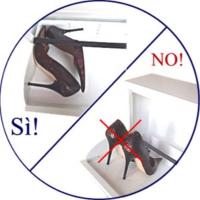 Cómo guardar los zapatos con tacón en el zapatero Slim.