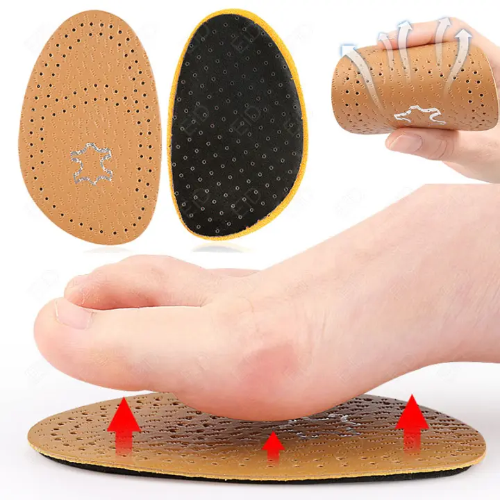 Plantillas ortopédicas de cuero para el antepié, almohadillas suaves de tacón alto, cojín para aliviar el dolor de pies, almohadilla de inserción de zapatos - 1