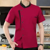 Estilo clásico hombres mujeres restaurante cocina cantina Chef uniforme mangas Chef chaqueta camarero trabajo ropa - details 1