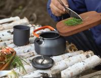Batería de cocina para acampada, ligera de aluminio, para viajes y senderismo - details 9