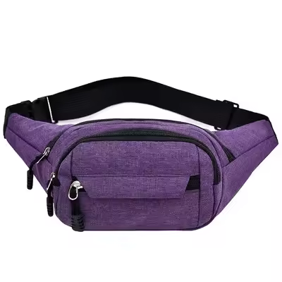 Bolsa de cintura grande con cinturón para teléfono, bolsa de lona para viajes al aire libre para hombres y mujeres - 1