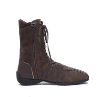 Nuevas botas cortas retro de hombre de Corea del Sur, botas de otoño e invierno de 2025 para mujer, botas occidentales con cordones, botas cortas a juego de color de suela gruesa de nicho - details 2