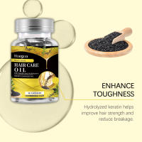 La cápsula para el cuidado del cabello con aceite de sésamo negro nutre, suaviza, repara la sequedad, el encrespamiento y suaviza el aceite esencial para el cuidado del cabello - details 5