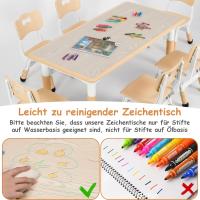 Mesa de Niños Ajustable en Altura Juego de Sillas de 4 Ideal para Jardín de Infantes y Habitación - details 74