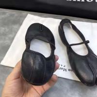 Zapatos de ballet Tabi para mujer con horquilla de cuero negro plano suave ODM y OEM - details 4