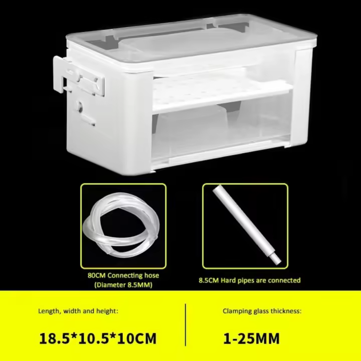 Filtro de oxígeno para acuario colgante, multifunción silencioso] filtro para pecera, práctica caja de filtro de cortina de agua 3 en 1 para pecera - 1