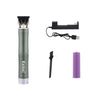 Kemei-cortadora de pelo eléctrica profesional D8 para hombre, afeitadora de peluquero, máquina de corte de pelo de 0mm, cuerpo de bambú inalámbrico - details 6