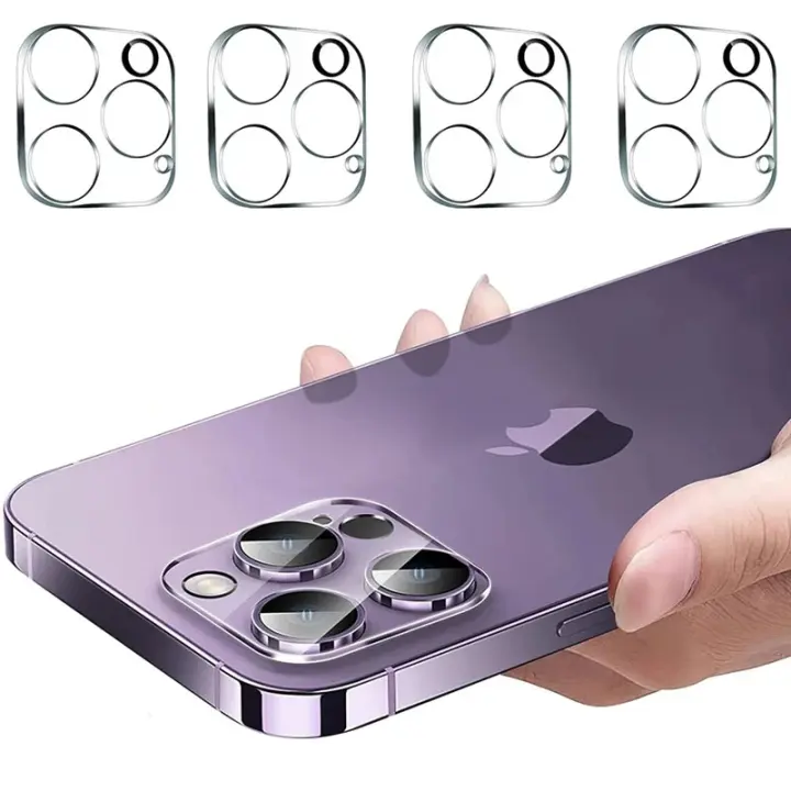 Protectores de Vidrio para Cámara Trasera HD 4Pcs para iPhone 13 11 12 Pro Max Mini Lente Protectora Película de Vidrio para iPhone 14 13 PRO MAX XS XR Hechos en China - 1