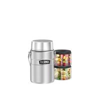 Termos STAINLESS King Food JAR - Termo de acero inoxidable con inserciones y asa, 1,2 l, acero inoxidable, 12 horas de calor/24 h frío, para pasta, sopa, cereales, recipiente térmico para alimentos, - details 10