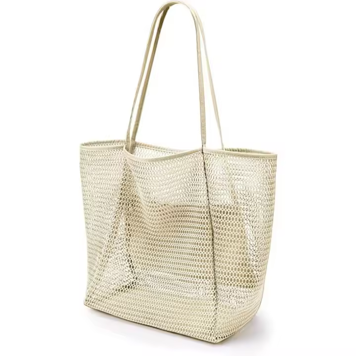 Bolsa de almacenamiento, bolso de playa, bolso de verano para mujer, bolso de malla transparente, bolso de hombro, bolso de Fitness, bandolera tejido, accesorios de playa - 1