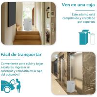 Colchón de Espuma viscoelástica Topper con memoria con Funda extraíble y lavable, 180 x 200 cm, 5 cm, Blanco - details 7