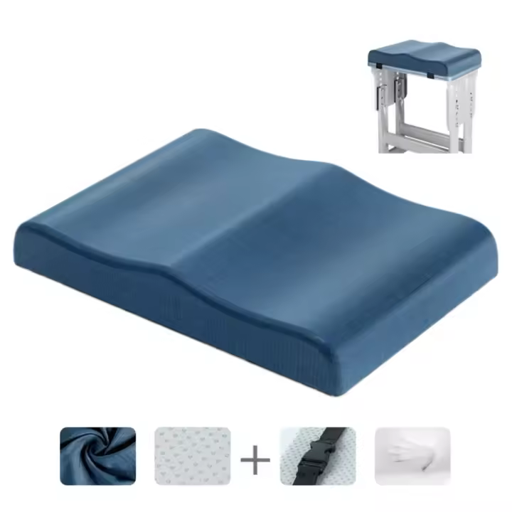 Cojín de asiento antideslizante para hemorroides, cojín rectangular de rebote para asiento de coche, almohadillas ergonómicas universales para asiento de oficina, viaje en avión - 1