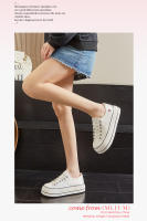 Zapatos blancos de piel de cerdo Wulacao Suela gruesa, estilo casual, deportivo para mujer - details 12