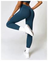 Mallas de Yoga para mujer, pantalones deportivos sin costuras de cintura alta, con realce de caderas, para entrenamiento y correr - details 3