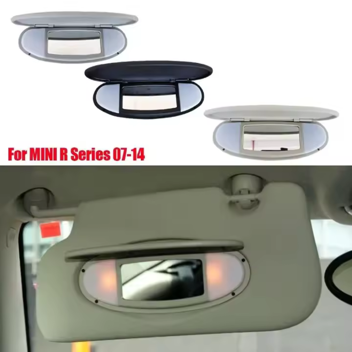 Mini Cooper S ONE D JCW R55 R56 R57 R59 R60, accesorios interiores, carcasa para parasol de coche, cubierta para espejo de maquillaje - 1