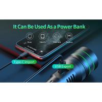 Foco brillante, linterna LED de largo alcance, carga tipo C, lámpara de luz fuerte, linterna táctica con Zoom impermeable para exteriores - details 8