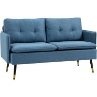 Sofá Moderno de 2 Plazas Sofá de Sala con Tapiz de Poliéster, 4 Almohadillas y Patas de Acero - details 27