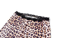 BUNO-Conjuntos de pantalones con estampado de leopardo para mujer, Tops sin mangas con cuello Halter, pantalones de pierna recta ajustados de cintura alta, ropa de calle femenina de primavera 2025 - details 20