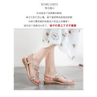 Sandalias de Mujer Verano 2025 Diseño Boho con Talón y Cristales Sandalia Deportiva para Playa - details 3