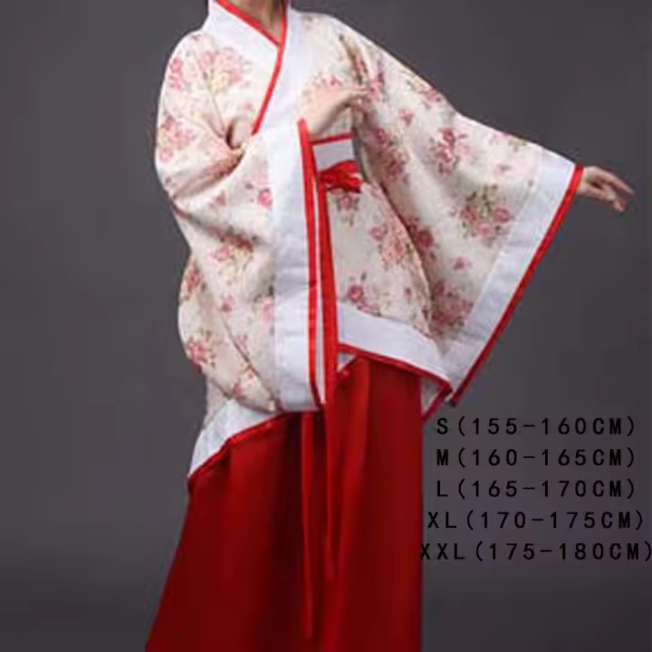 Vestido de Cosplay de rendimiento, falda China Hanfu, Dinastía Han Tang, bordado de flores, vestido chino antiguo, disfraces de escenario - 1