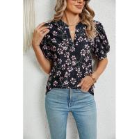 Camiseta holgada con estampado vintage para mujer, ropa de manga corta de estilo coreano a la moda, Top informal con cuello en V para mujer - details 18