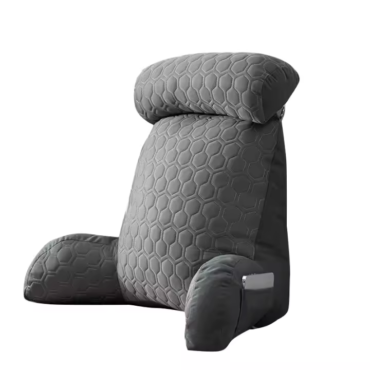 Cojín de Lectura de Latex Refrescante Almohada de Espalda Grande Desmontable y Lavable para Sofá - 1
