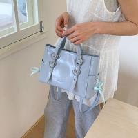 Bolsos de hombro con cinta de gama alta para ocio, mochila versátil de cuero PU con pajarita, bolsos de mano dulces de gran capacidad para mujeres y estudiantes - details 14