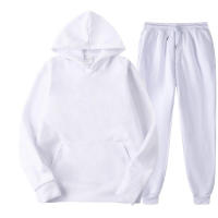 Conjunto deportivo de invierno de 2 piezas con sudadera con capucha de manga larga de forro polar informal extragrande para mujer 2025 - details 2