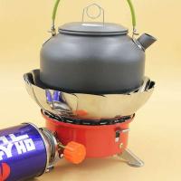 Mini calentador portátil para exteriores, quemador de loto para acampar, cocina, calefacción, conector plegable, tarjeta, estufa de gas a prueba de viento - details 0