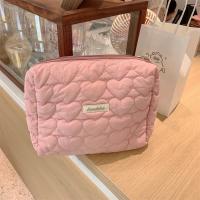 Nueva Bolso De Maquillaje Para Mujer En Nylon Gran Capacidad Con Cierre De Cremallera Estilo Fashion Patrón Sólido Color Floral - details 7