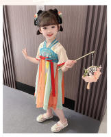 77187 Hanfu verano Ru falda niñas Tang estilo chino Han Element vestido súper inmortal para niños - details 6