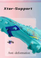 Zapatos de fútbol profesionales FG/TF para adultos, botas de fútbol de Punta larga antideslizantes, tacos altos de tobillo para niños pequeños, zapatillas de fútbol de hierba - details 8
