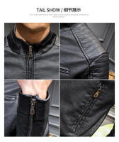 Nueva chaqueta para hombre, moda juvenil delgada para motocicleta, PU, - details 31