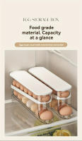 Caja de almacenamiento de huevos rodante para puerta lateral de refrigerador que ahorra espacio - Plástico duradero, no necesita pilas, compartimentos transparentes de 2 niveles para fácil acceso y organización de huevos, organizador de cocina y refrigera - details 4