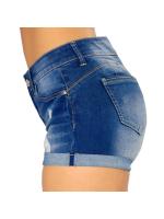 Pantalones cortos de mezclilla de verano para mujer, pantalones cortos ajustados con agujeros rasgados - details 2