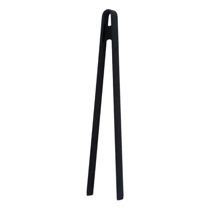 Pinzas antideslizantes para pan, pinzas para servir barbacoa, ensalada, mango largo, pinza para carne, utensilios de cocina para el hogar, color negro - 1