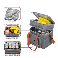 Bolsa de Almuerzo Cruzada de Doble Capa de Gran Capacidad Aislamiento Térmico Impermeable - details 2