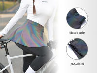 WOSAWE Falda reflectante completa para mujer con cremallera, faldas elásticas repelentes al agua para ciclismo, correr, actividades nocturnas - details 3