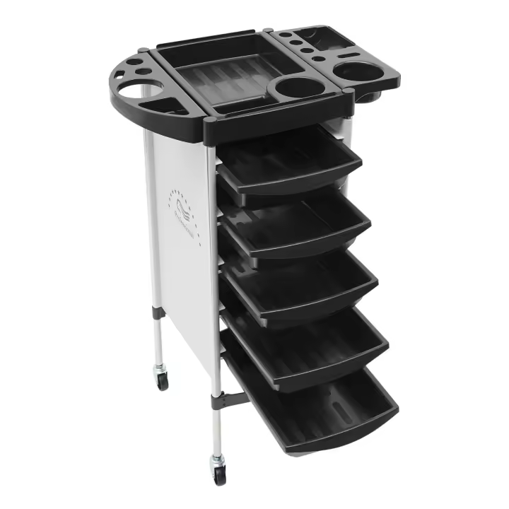 Carro de almacenamiento de herramientas para el cabello multifuncional de 6 capas, carrito de herramientas multicapa para peluquería, carrito de herramientas para permanente, carrito para el cabello, estante multifuncional de múltiples capas - 1