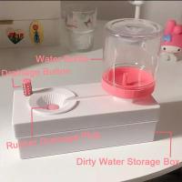 Bebedero de agua con cambio automático para mascotas, tazón de agua para gatos y perros pequeños, almacenamiento de bebedero para mascotas, nuevo - details 1