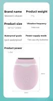 Afeitadora eléctrica inalámbrica para mujer, uso húmedo/seco con cabezal desmontable para afeitar suavemente el bikini, las piernas, las axilas y el vello público - details 9