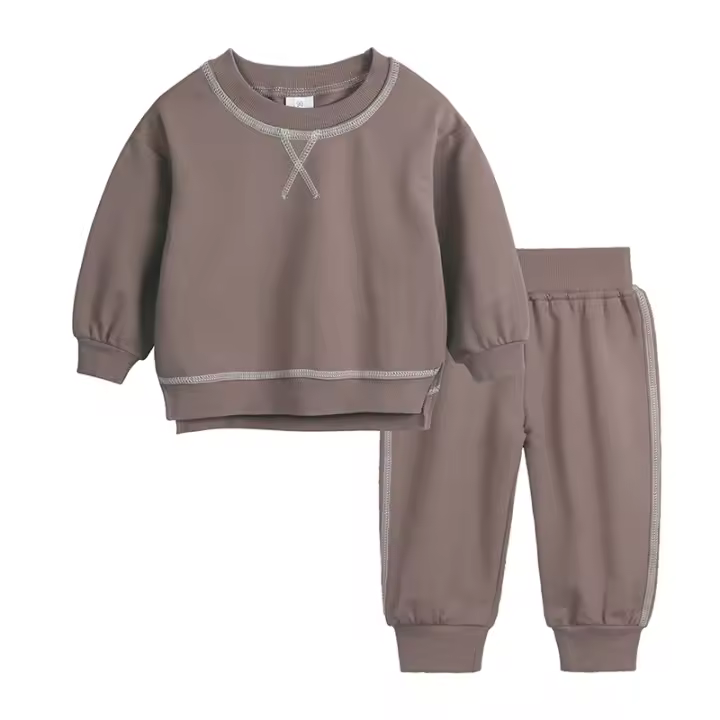 Conjunto de ropa esencial de otoño para niñas, ropa de estilo coreano para niños, sudaderas de algodón y pantalones, chándal para niños, trajes de 2 a 7 años - 1
