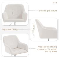 Ergonómica de Estudio, Altura Ajustable, para Oficina y Dormitorio, Terciopelo, Crema+Blanco, BS165cm - details 4