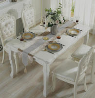 Corredor de Mesa de Terciopelo Plateado Moderno ANUMEI Cubierta de Mesa Gris Negro Decorativo Material Poliéster Hecho en China - details 2