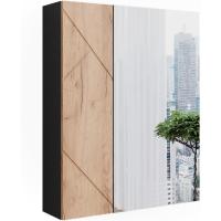 Armario con espejo de baño Irma, Roble Goldkraft/Blanco Alto Brillo, 60 x 75 cm - details 14